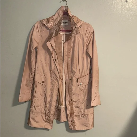 Cole Haan Women's Light Pink Trench Coat Size XS - Picture 3 of 10
